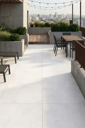Commander Vite Carrelage antidérapant Vida Blanco 100x100 effet béton blanc minéral